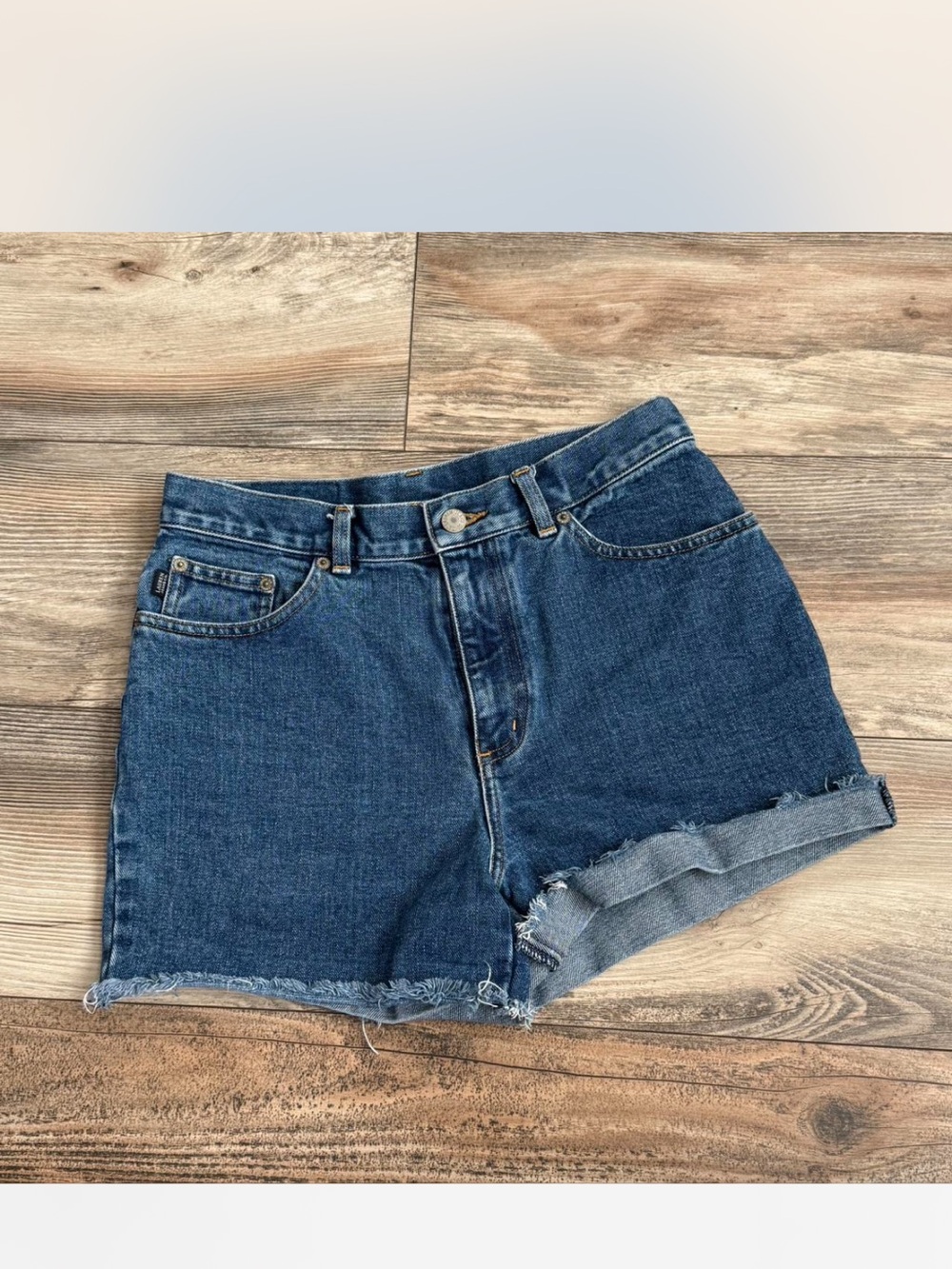 Ralph Lauren Dark Blue Cuffed Denim Shorts